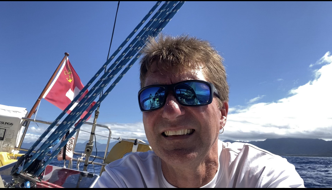 Heinz sailing in the North Pacific